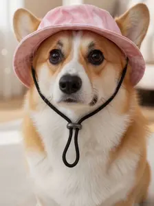 Cute Adjustable Dog Bucket Hat for Small Dogs & Puppies