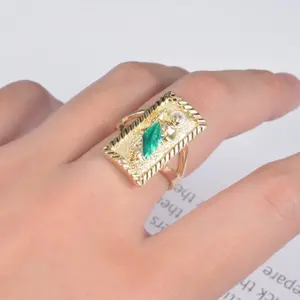 Adjustable 14k gold-plated ring featuring Saint Jude and Our Lady of Guadalupe for women.