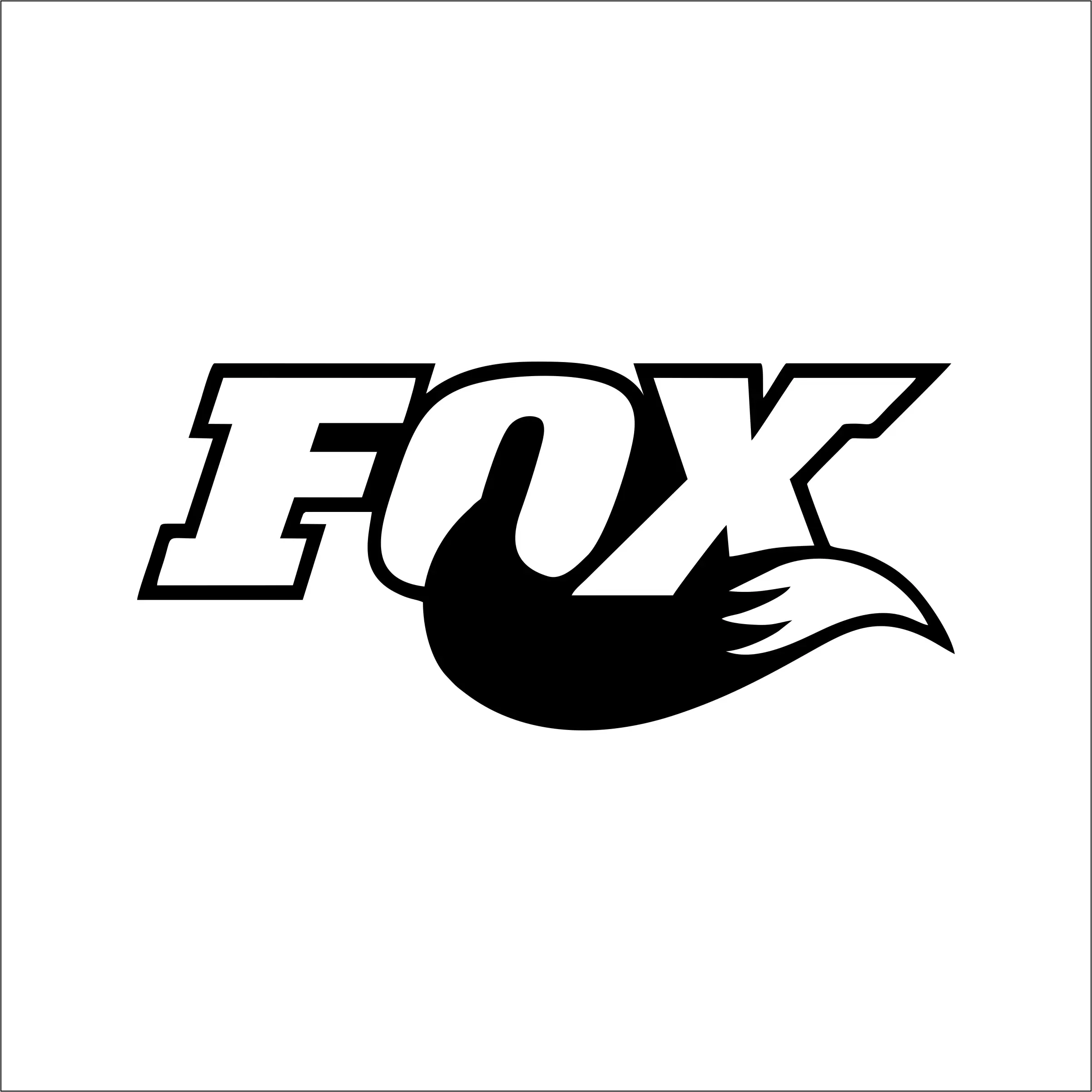 Pristine Signs Fox Tail Vinyl Decal 6"x2.7" Unique Design for Personalizing Bikes, ATV, UTV, Trucks and Cars