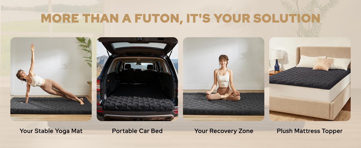 SpringGlowUp【BEDLORE】Luxurious Twin Size Japanese Floor Futon Mattress: 3" Thick Tatami Mat with High-Density Foam & Viscose from Bamboo – Foldable, Portable Roll-Up Sleeping Pad for Guests & Everyday Comfort