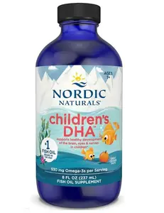 Nordic Naturals Children’s DHA, Orange - 8 oz for Kids - 530 mg Omega-3 with EPA & DHA - Brain Development & Function - Non-GMO - 96 Servings