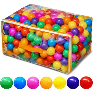 Ball Pit Balls for and Phthalate Free Crush Proof Plastic - Multicolored Pit Balls in Reusable Play Toys for with Storage Bag