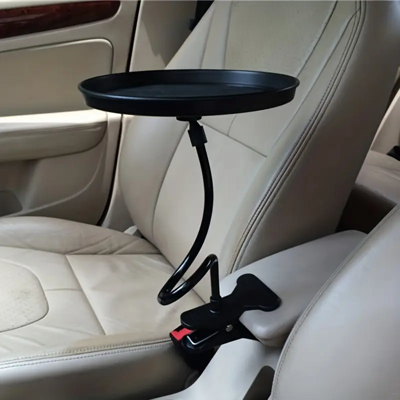 A Versatile ABS Car Tableware Tray, Adjustable 360 Degrees, Non-slip, Can Store Drinks And Snacks, Suitable for Various Model Sizes, Durable Car Interior Accessories, Suitable for Travel As Well As Outdoor Activities