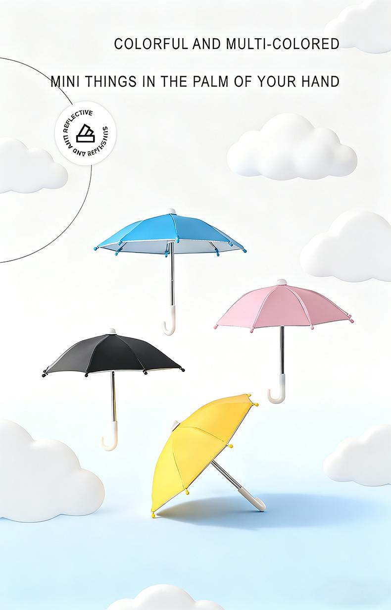 【S1】Phone Umbrella Portable Easy Use with Pig Stand