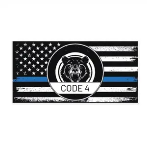 American Flag Thin Blue Line Car Sticker, Waterproof Vinyl Decal for Cars, Trucks, Windows, Laptops, Motorcycles, Water Mugs