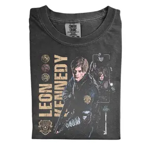 The Vintage Leon Kennedy Comfort Color Shirt, Raccoon City Police Horror Game Shirt, Gamer Gift for Men, Vintage Game Shirt, Gift for Women, Crew Neck T-shirt, Trending T-shirt