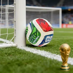 Thickened PU Embossed Craft 2026 US-Canada-Mexico World Cup Official Size 5 Soccer Ball Nylon Wrapped Bladder Seamless Waterproof Football Balls