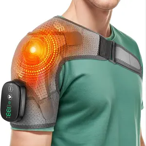 Heated Vibration Shoulder Massage Belt with Digital Display, Physical Therapy Arthritis Relief, Neck Joint Pain Relief, Home Use, Neck Shoulder Relaxer