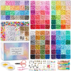 22000 count Clay Beads for Bracelet Making Kit, 120 Colors Flat Round Polymer Clay Beads, Friendship Bracelet Kit Heishi Beads for DIY  Making, Crafts Gift for Girls Teen Ages 6-12