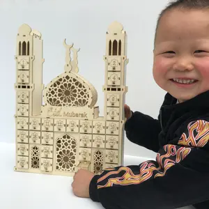 Ramadan Advent Calendar Wooden Countdown Calendar, Desk Decoration for Kids, Perfect Holiday Gift, Made of Wood Material