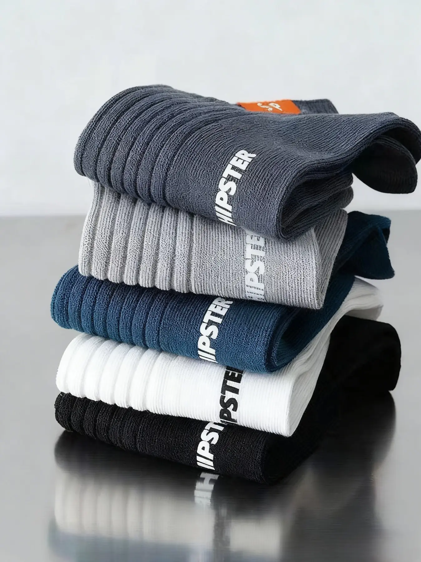 Men's Fashion Letter Low Top Boat Socks, 10 Pairs, Breathable and Sweat-Wicking, Casual Plain Design, All-Season Comfort