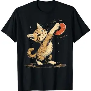 Discus thrower Cat on Discus Throw T-Shirt
