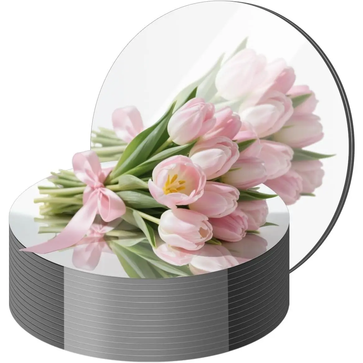 20PCS Round Mirrors for Centerpieces, Circle Mirror Centerpieces for Tables, Acrylic Mirror Tiles for Wall Table Wedding Centerpieces Mirror Plates for Candle Christmas Decorations DIY Craft (10inch)
