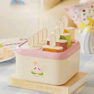 Food Grade Homemade Ice Cream Popsicle Mold with Lid, Reusable Ice Lolly Ice Cube Tray, DIY Freezer Mould for Home Kitchen