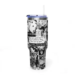 Tombstone Cowboy Tumbler 20oz & 40oz – Huckleberry Western Wrap, Hunting-Themed Stainless Steel Cup, Straight & Tapered