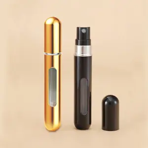 2-Pack 10ML Refillable Design Perfume Spray Bottles, Portable Travel Size, No Fragrance, Metal & Plastic Material, for Storage and Spraying