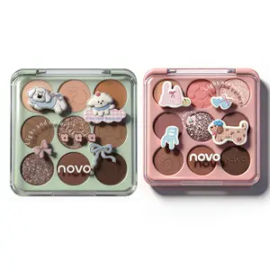 Fingertip Magic Eyeshadow Palette - 9 Soft Shades, Silky Blendable Texture, Long-Lasting for Natural & Fresh Eye Looks, Perfect Beauty Gift for Ladies