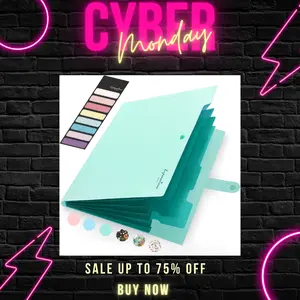 Ezyware School Supplies File Folder Letter Size Accordion File Organizer Expanding File Folder for Document Portable Paper Organizer for Office Green with 5 Pockets and Tabs Upgraded Spine for Larger Capacity Easy Organization