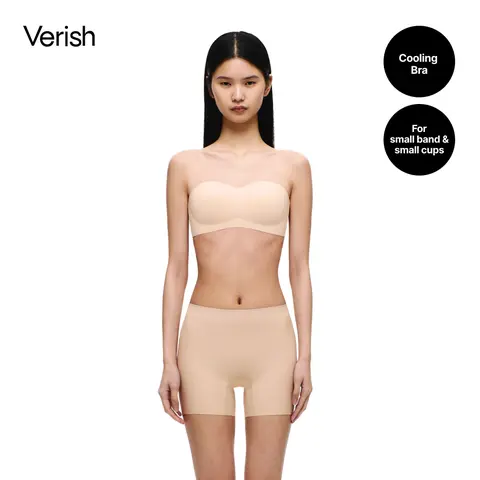 [VERISH] Ice On Off-Shoulder Bra - SIZE UP RECOMMENDED - Cooling Strapless Wireless Bra for Women - Korean Aqua-X Anti-Slip No Underwire