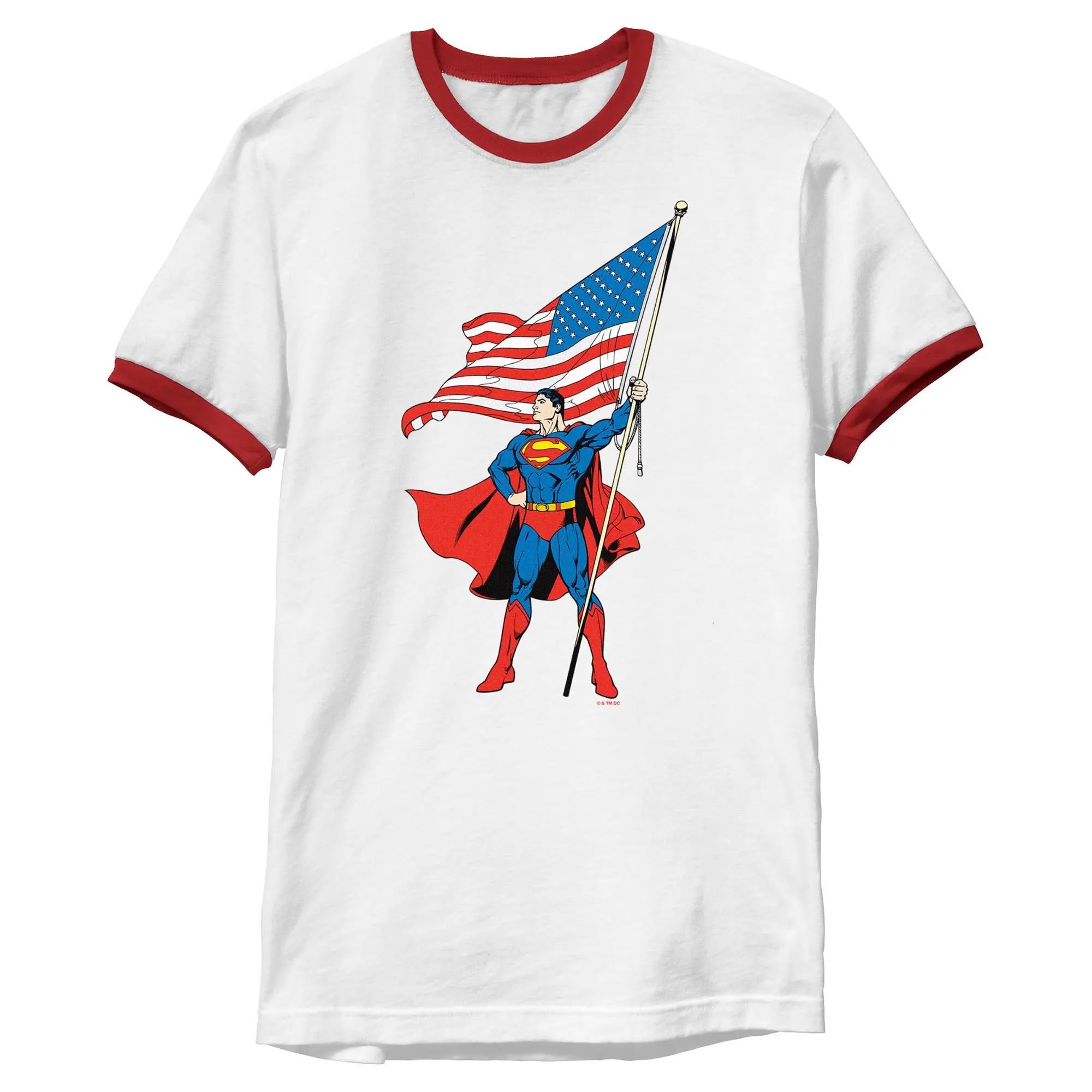 Superman Proud American Flag Mens T Shirt