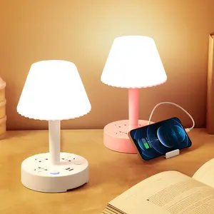 Bedside Table Lamp For Bedroom, Eye, Multifunctional  Desk Lamp, Night Light For Dormitory, Bedroom, Study Room Usb Charging Device