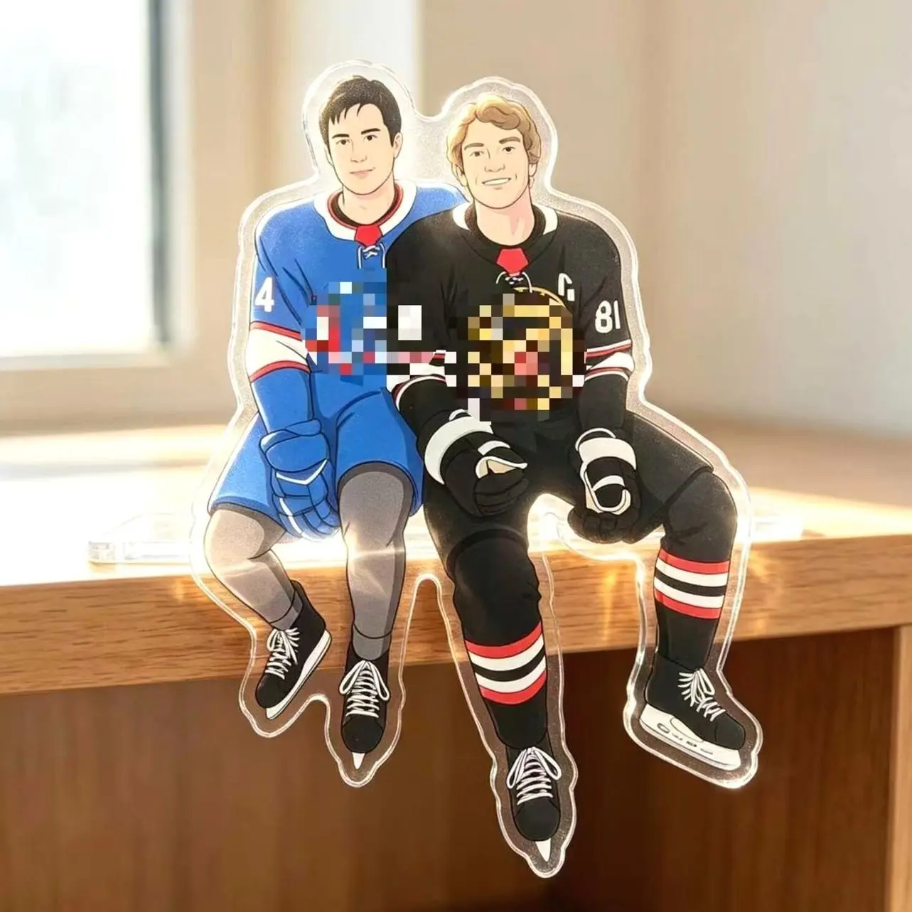 Heated Rivalry Ilya Shane Sitting Standee, Hockey Romance, HR birthday gift