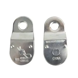 Zinc Plated Fixed Single Pulley Fixed Eye Steel Pulley 1-1/2" (2 Pack)