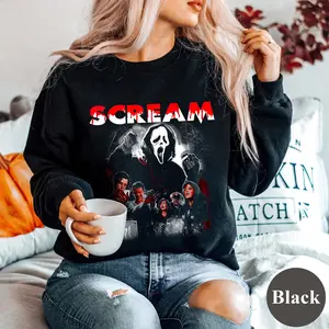 Scream Vintage Halloween Unisex Sweatshirt, Scream Movie Hoodie, Scream Shirt, scream movie sweatshirt Gift Tee for Men Women Unisex Sweater 3167