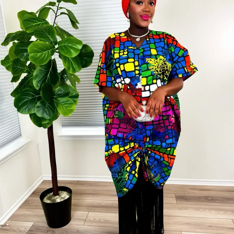 Fringe- Ankara Bubu Dress