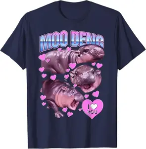 Moo-Deng Hippo The Famous Baby Pigmy Moodeng T-Shirt, Trending Shirt, Get Yours, Shirt For Men