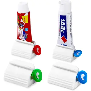 3pcs Bathroom Organizer Set – Toothpaste Dispenser, Creative Toothbrush Holder, and Space-Saving Organizer, Easy Installation & Durable ABS Material