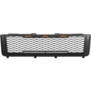 , Grille Compatible With 2011-2014 Chevy Silverado 2500 HD / 3500 HD, Front Bumper Hood Mesh Grill Matte Black, 2012 2013