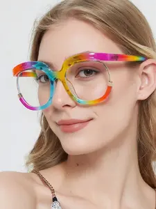 Women's Owl Frame Glasses, Trendy Fashionable Eyewear, Elegant Ladies' Accessory, All-Season PC Material Design, High Quality Eyeglasses