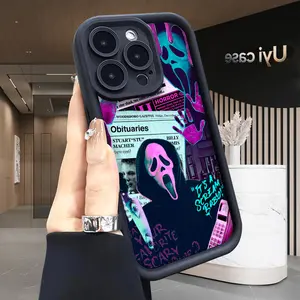 Ghostface Vibes Compatible with iPhone 16 16e 15 17 Air 14 13 12 11 Pro Max Plus X XS Rugged Durable shockproof Anti-Scratch soft Silicone case
