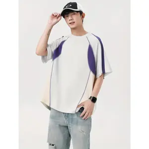 NewBdhjydb Quick Drying Solona Short Sleeved T-shirt For Men And Women 2026 Round Neck Color Blocked Loose Trendy Summer Top