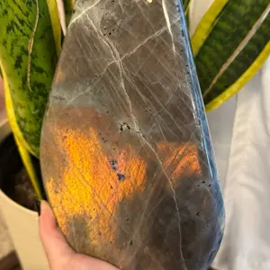 Statement Piece Sunset Labradorite and Freeform Natural Stone Decorative Accent for Home Decor