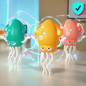 Electric Dancing Octopus Toy, 1 Set Sensor Interactive Crawling Octopus Toy with Box, Educational Musical Sensory Toy for Kids