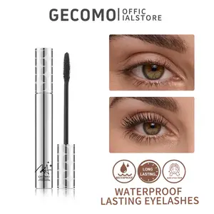 GECOMO Waterproof & Long-Lasting Mascara - Ultra Long-Lasting, Sweatproof, Smooth & Pigmented, Smudge-Proof for Flawless Lashes & Brows - Makeup