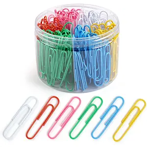 320 count Large Paper Clips, 2 Inch  Paper Clips, Colorful Coated Paperclips, Heavy Metal Paperclips Office for Teacher Supplies School Supplies