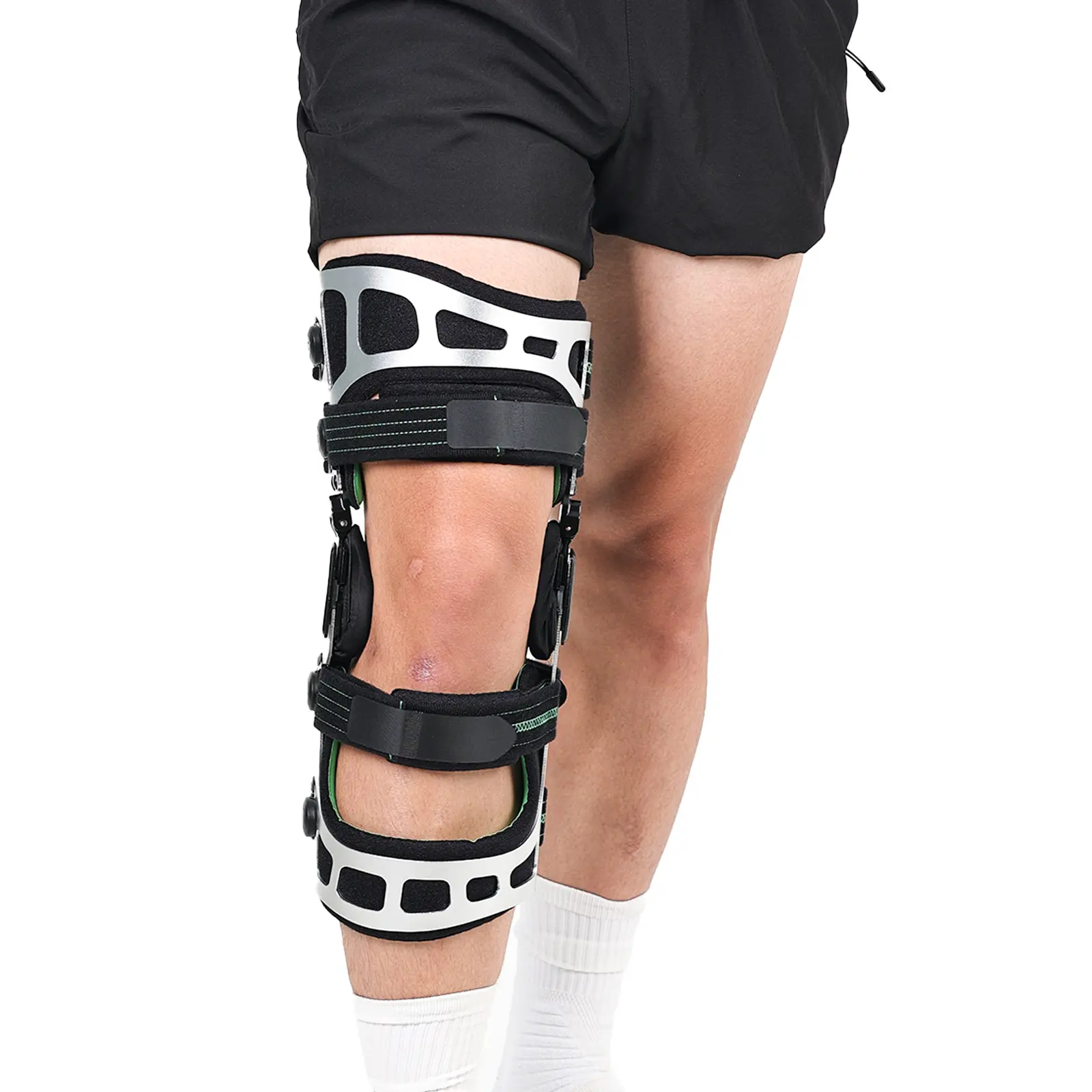 Double Upright Unloader OA Knee Brace – Provides Targeted Pain Relief for Medial or Lateral Knee Joint, Adjustable Fit with Easy-Operate Velcro Straps, Ideal for Daily Use by Men and Women