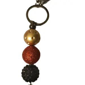 Beaded double Keychain Plastic