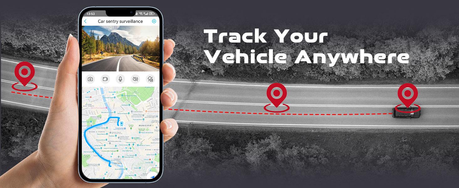 UBoxPro 4G LTE Dash Camera with Remote View Dual 2K Front Inside Cam GPS Tracking Radar Detection G Sensor OBD Power 24/7 Parking Mode UBoxPro App Control