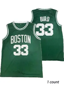 Boston 33 Basketball Jersey, Quick-Dry Breathable Design, Outdoor Activities, Vintage Style, Classic Throwback Jersey, Men's Sports Wear, Casual Fit, All Seasons