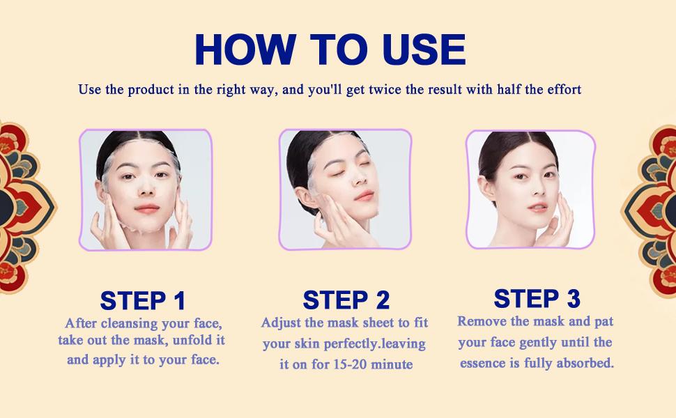 【JU】3-in-1 Asiatica Face Mask | Hydrating, Brightening  & Barrier-Repairing with Aloe Vera, Centella Asiatica,Madecassoside, Glutathione & Sprout Complex | Korean Facial Masks | Korean Skincare