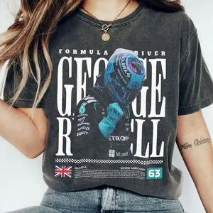 George Russell Formula 1 Racing Shirt, Russell F1 Comfort Colors T Shirt, F1 Gift For Russell Fan, Vintage Racing Fan Tee