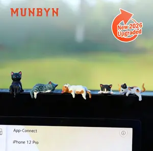 MUNBYN 2026 Mini Cat Desk Figurines Set of 5 Resin Multi-Pose Cute Cartoon-Style Kitty Desk Companions for Home Offices & Cubicles MUNBYN 2026 Mini Cat Desk Figurines Set of 5 Resin Multi-Pose Cute Cartoon-Style Kitty Desk Companions for Home Offices & Cubicles