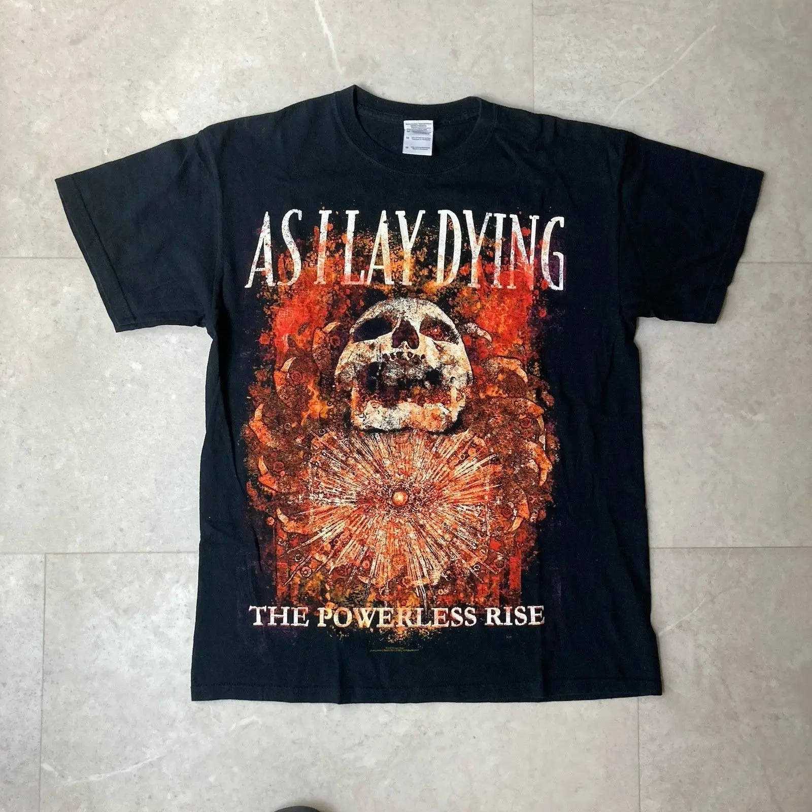vintage as i lay dying powerless rise hardcore metalcore metal rock band tee
