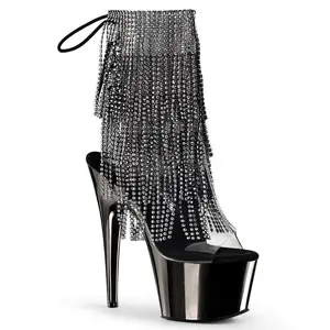Women's Stiletto Footwear - ADORE-1017RSF Black Style with 7 in Heel