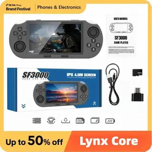 SF3000 Retro Handheld Game Console with 4.5 Inch IPS Screen 3000mAh Battery & 64GB TF Card for Boys Gift Gaming & accessories game Cables cool gadgets boys Box Compact game console retro game consoles gamer gifts for him portable retro game console