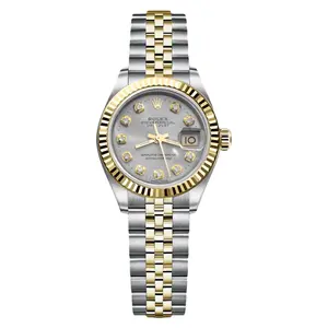 Rolex Lady-Datejust 26mm 69173 Automatic Custom Grey Dial Fluted Bezel Two-Tone Women's Watch WHP041608